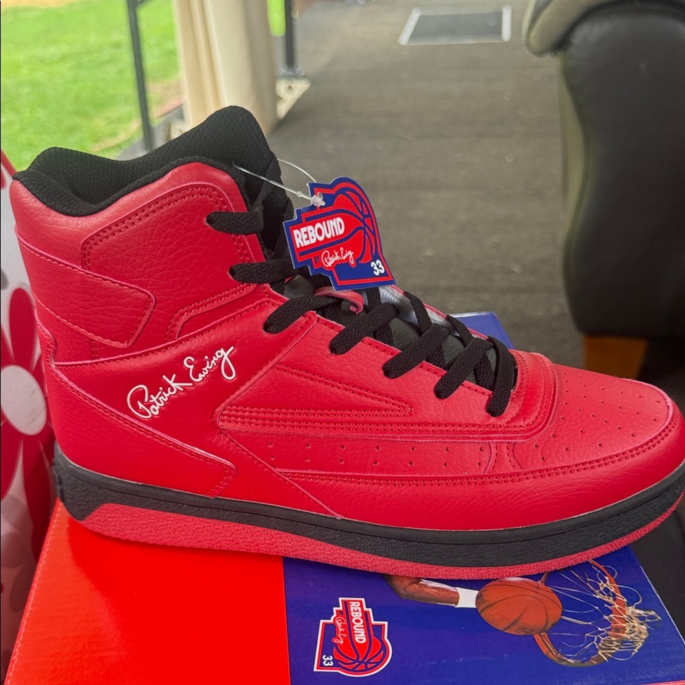 MENs Red High-Top Sneakers